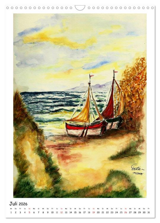 Produktbild: Der Aquarell-Kalender No.2 (Wandkalender 2026 DIN A3 hoch), CALVENDO Monatskalender