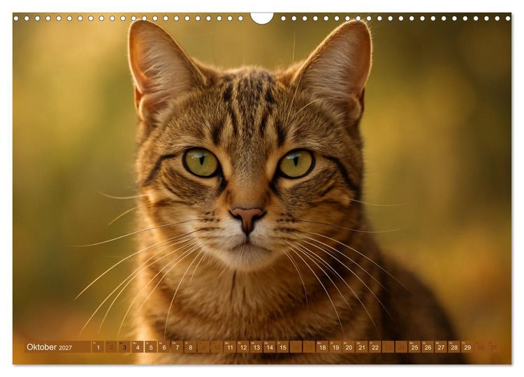Produktbild: Katzenblicke &ndash; Eleganz und Anmut (Wandkalender 2027 DIN A3 quer), CALVENDO Monatskalender