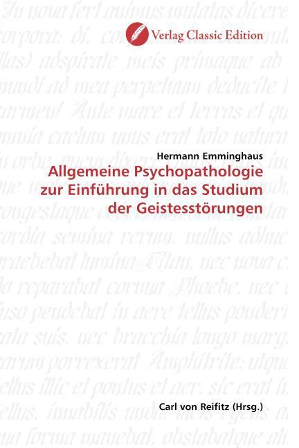 Produktbild: Emminghaus, H: Allgemeine Psychopathologie zur Einf&uuml;hrung in