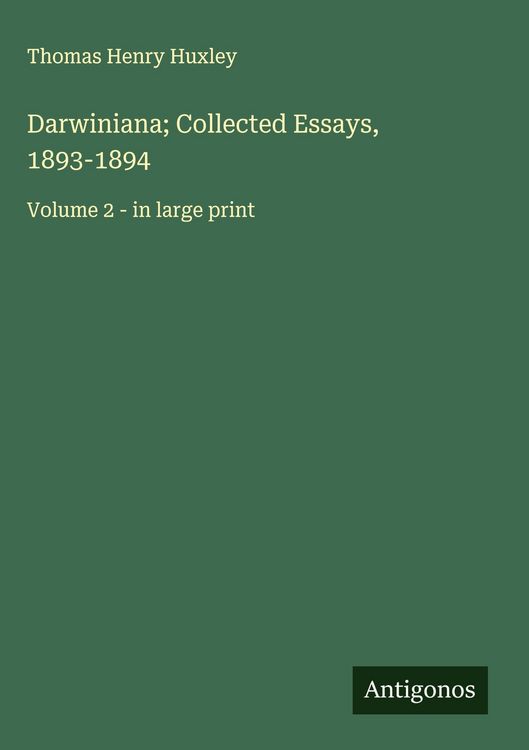 Produktbild: Darwiniana; Collected Essays, 1893-1894