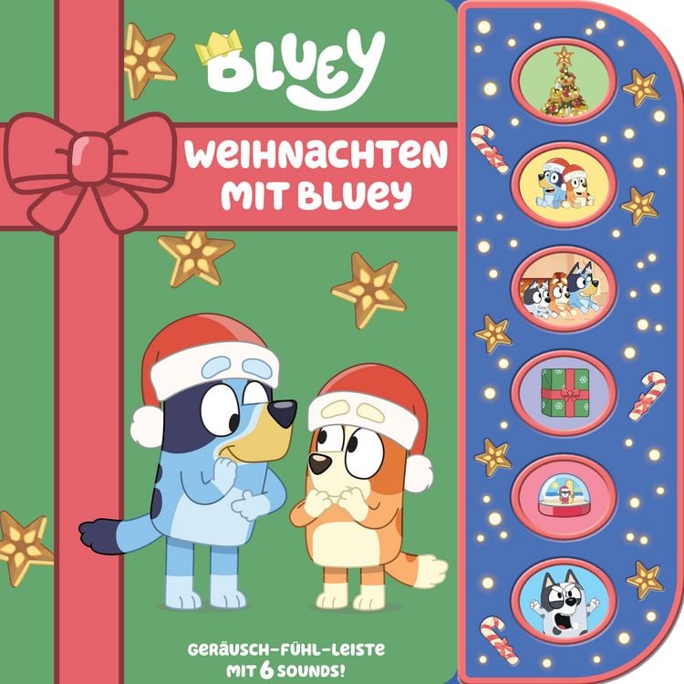 Produktbild: Bluey - Weihnachten mit Bluey - Soundbuch mit F&uuml;hlleiste und 6 Ger&auml;uschen f&uuml;r Kinder ab 3 Jahren