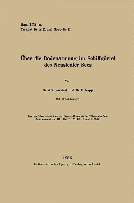 Produktbild: &Uuml;ber die Bodenatmung im Schilfg&uuml;rtel des Neusiedler Sees