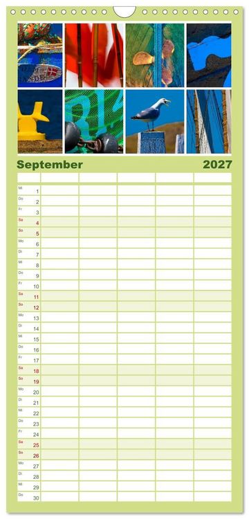 Produktbild: Familienplaner 2027 - Sehnsucht D&auml;nemark - Danmark mit 5 Spalten (Wandkalender, 21 x 45 cm) CALVENDO
