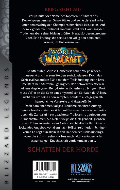Produktbild: World of Warcraft: Vol'jin - Schatten der Horde