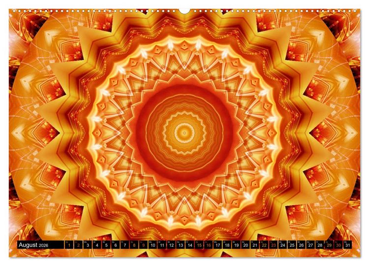 Produktbild: Energie - Mandalas in orange (Wandkalender 2026 DIN A2 quer), CALVENDO Monatskalender