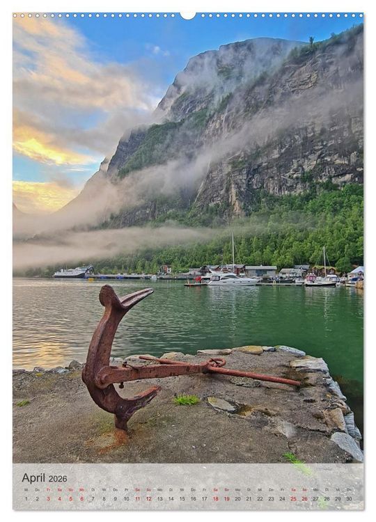 Produktbild: Unterwegs in Norwegen - Mit dem Wohnmobil an sch&ouml;nen Orten verweilen (hochwertiger Premium Wandkalender 2026 DIN A2 hoch), Kunstdruck in Hochglanz