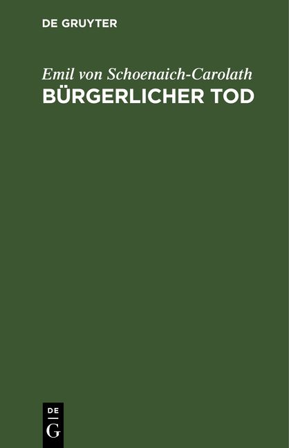 Produktbild: B&uuml;rgerlicher Tod