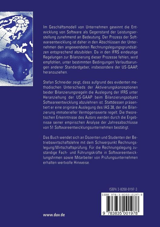 Produktbild: Auslegung der International Financial Reporting Standards am Bilanzierungsobjekt Softwareentwicklung