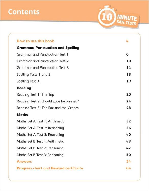 Produktbild: Grammar, Reading & Maths 10-Minute Tests Ages 8-9