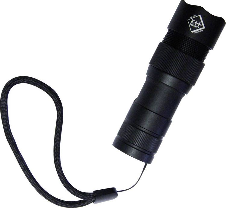 Produktbild: kh-security Pro Alarm 300150 Taschenlampe mit Handschlaufe, mit USB-Schnittstelle akkubetrieben 300 lm 99 g
