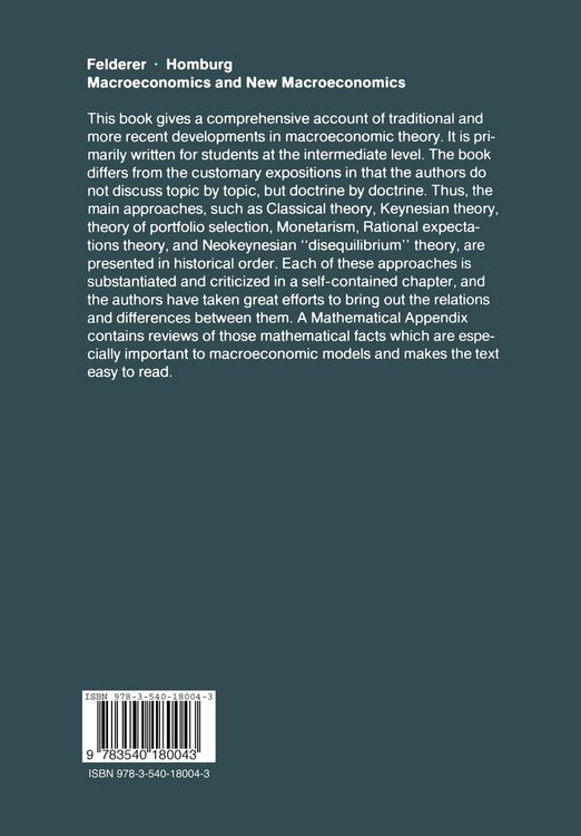 Produktbild: Macroeconomics and New Macroeconomics