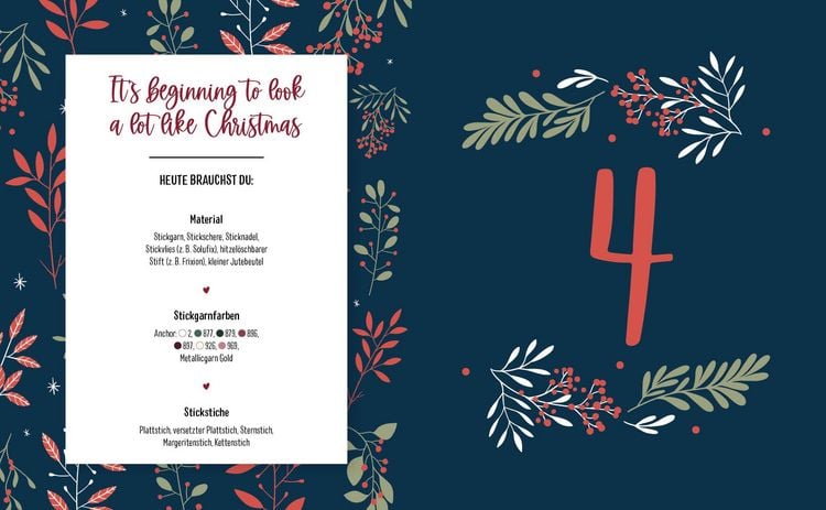 Produktbild: Mein Adventskalender-Buch &ndash;&nbsp;Stickzauber