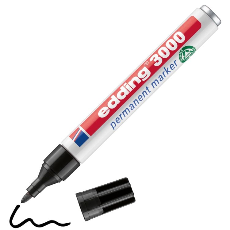 Produktbild: Edding 3000 Permanentmarker, schwarz