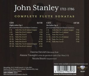 Produktbild: Stanley: Complete Flute Sonatas