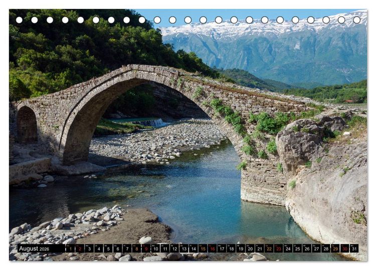 Produktbild: Landschaften in Albanien (Tischkalender 2026 DIN A5 quer), CALVENDO Monatskalender