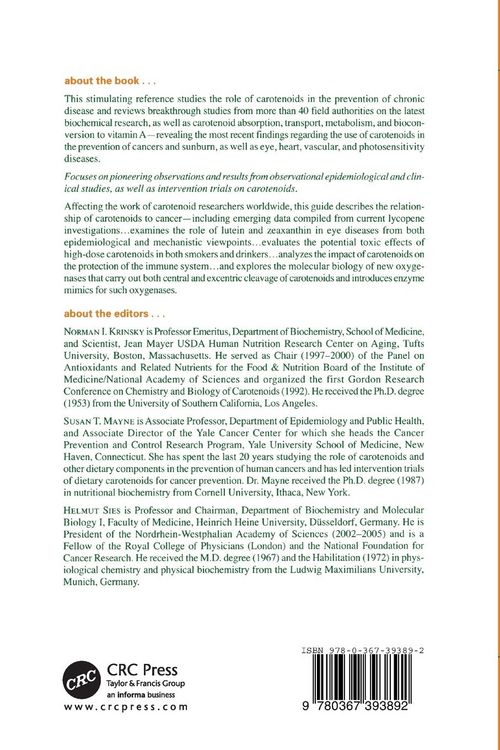 Produktbild: Carotenoids in Health and Disease