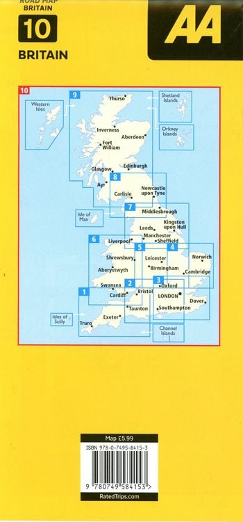 Produktbild: AA Road Map Britain