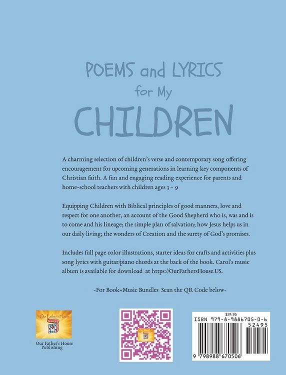 Produktbild: Poems & Lyrics for My Children Vol I