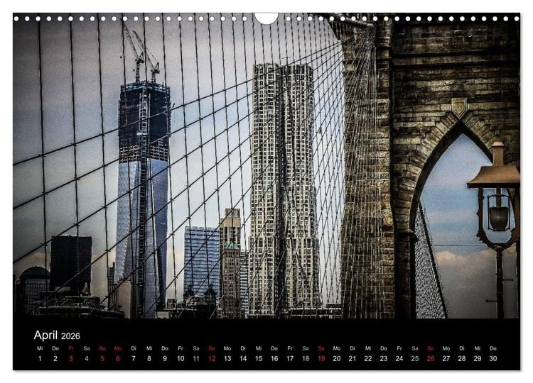 Produktbild: Brooklyn Bridge - New York City (Wandkalender 2026 DIN A3 quer), CALVENDO Monatskalender