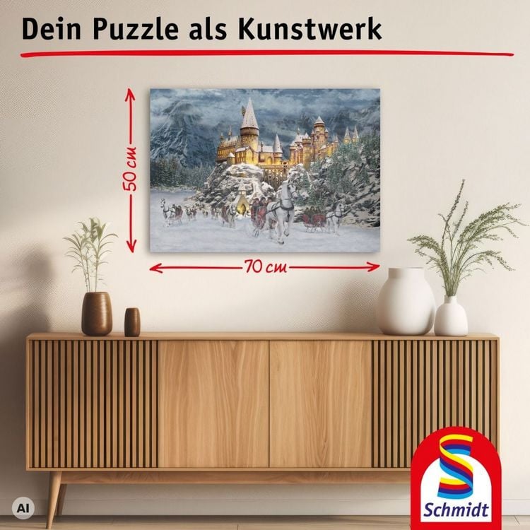 Produktbild: Schmidt 58835 - Thomas Kinkade, Harry Potter-Hogwarts Castle im Winter, Puzzle, 1000 Teile