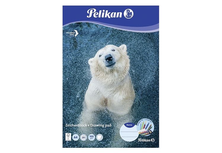 Produktbild: Pelikan Zeichenblock A4 Tiermotiv mit 20 Blatt
