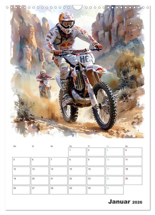 Produktbild: Motocross - Der Sport f&uuml;r echte Abenteurer (Wandkalender 2026 DIN A3 hoch), CALVENDO Monatskalender