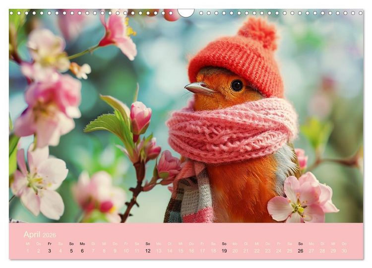 Produktbild: Niedliche V&ouml;gel! Trendige Schnabelstars erobern die Modewelt (Wandkalender 2026 DIN A3 quer), CALVENDO Monatskalender