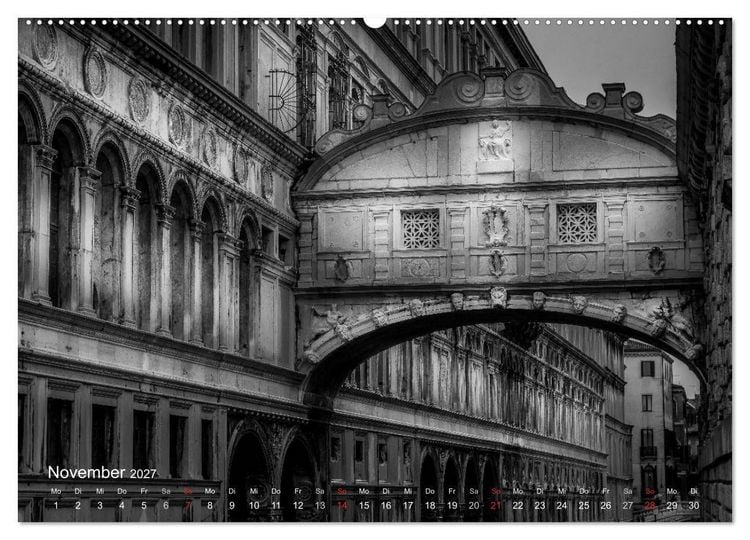 Produktbild: Venedig - Licht und Schatten (hochwertiger Premium Wandkalender 2027 DIN A2 quer), Kunstdruck in Hochglanz