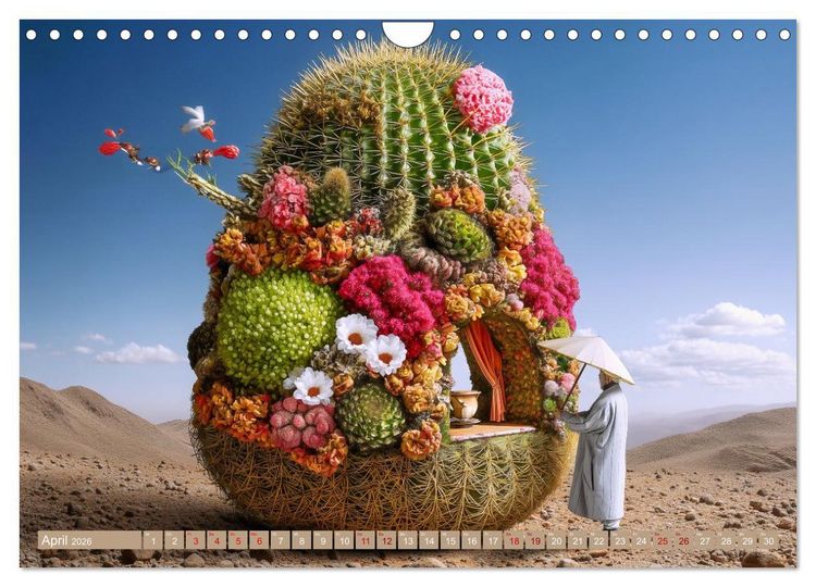 Produktbild: Kaktuswelten. Fantasie in Gr&uuml;n und Dorn (Wandkalender 2026 DIN A4 quer), CALVENDO Monatskalender