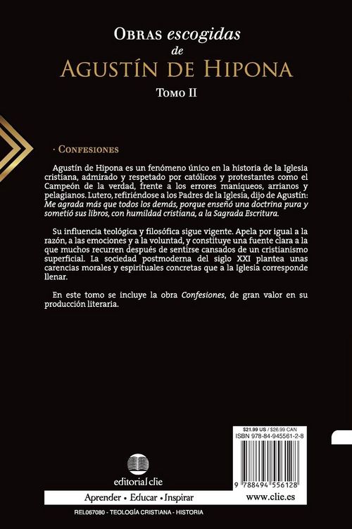 Produktbild: El Obras escogidas de August&iquest;&iquest;n de Hipona, Tomo 2