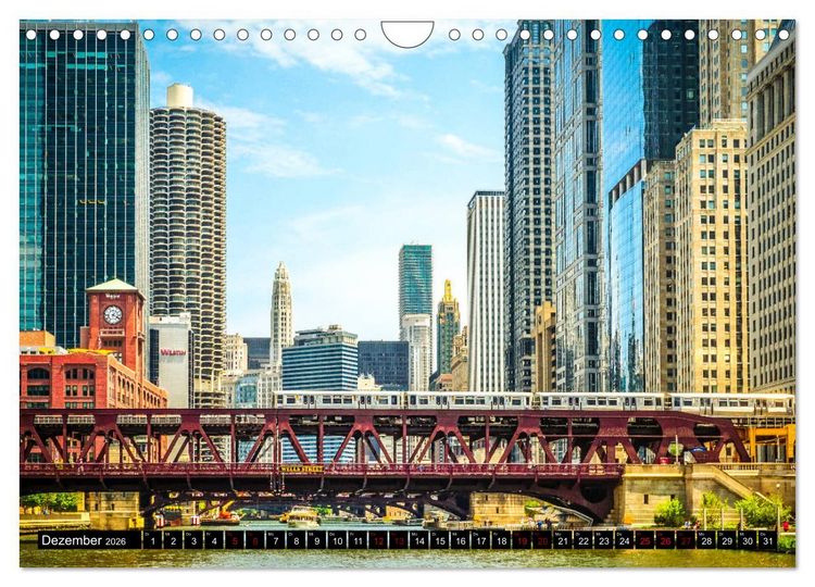 Produktbild: Chicago Impressionen (Wandkalender 2026 DIN A4 quer), CALVENDO Monatskalender
