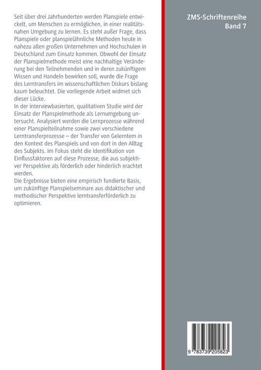 Produktbild: Planspiel - Lernen - Lerntransfer