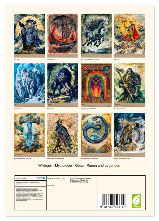 Produktbild: Wikinger - Mythologie - G&ouml;tter, Runen und Legenden (Wandkalender 2026 DIN A4 hoch), CALVENDO Monatskalender