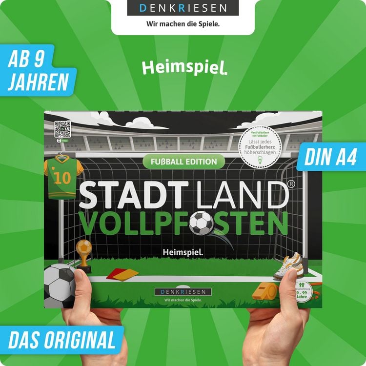 Produktbild: DENKRIESEN - STADT LAND VOLLPFOSTEN&reg; - FU&szlig;BALL EDITION - "Heimspiel." - A4
