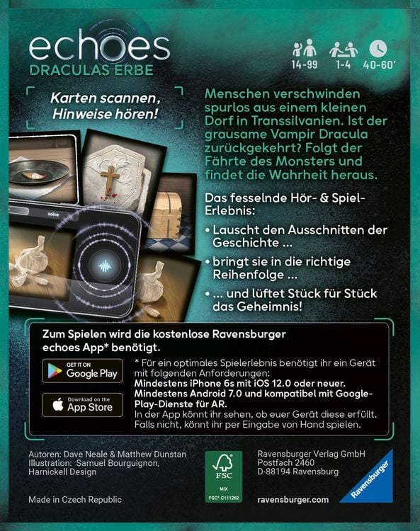Produktbild: echoes Draculas Erbe &ndash; H&ouml;rspiel trifft Gesellschaftsspiel ab 14 Jahren