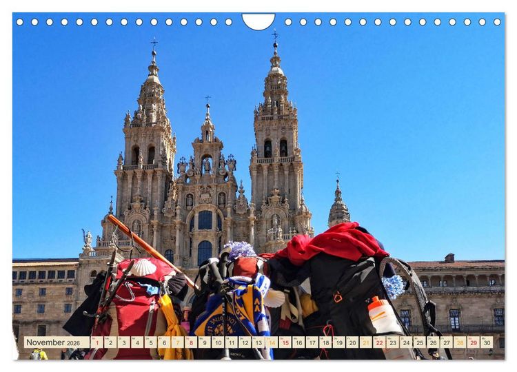 Produktbild: Buen Camino - pilgern auf dem Jakobsweg - Camino Franc&eacute;s (Wandkalender 2026 DIN A4 quer), CALVENDO Monatskalender