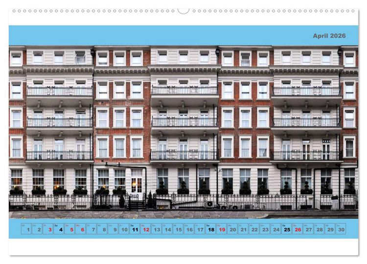 Produktbild: London Fassade 2026 (hochwertiger Premium Wandkalender 2026 DIN A2 quer), Kunstdruck in Hochglanz