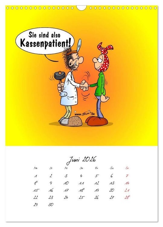 Produktbild: Trumix Cartoons - Gesundheit (Wandkalender 2026 DIN A3 hoch), CALVENDO Monatskalender