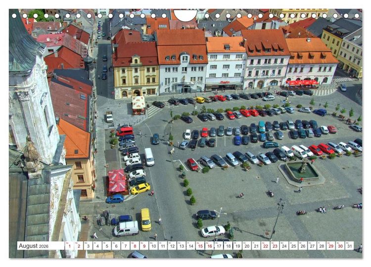 Produktbild: Visit Pilsen & Klatovy - Zwei b&ouml;hmische St&auml;dte - Ein perfekter Urlaubstag (Wandkalender 2026 DIN A4 quer), CALVENDO Monatskalender