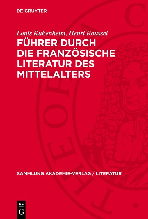 Produktbild: F&uuml;hrer durch die franz&ouml;sische Literatur des Mittelalters