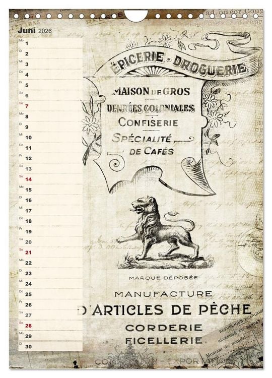 Produktbild: Vintage Welten (Wandkalender 2026 DIN A4 hoch), CALVENDO Monatskalender