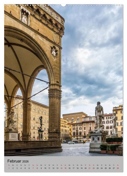 Produktbild: FLORENZ Impressionen bei Tag und Nacht (hochwertiger Premium Wandkalender 2026 DIN A2 hoch), Kunstdruck in Hochglanz