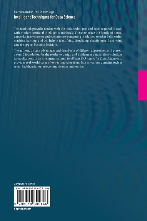 Produktbild: Intelligent Techniques for Data Science