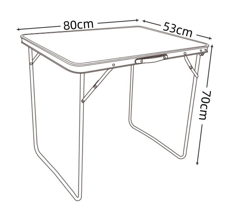Produktbild: Campingtisch Galdas klappbar Tragegriff 80 x 53 cm