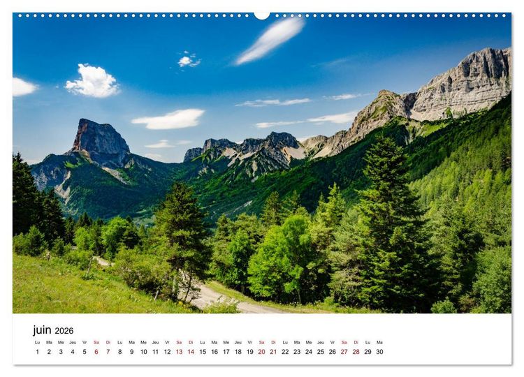Produktbild: Les chemins du Vercors (Calendrier mural 2026 DIN A2 vertical) calendrier de bureau