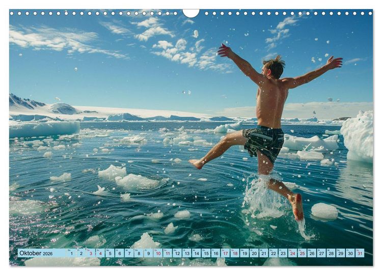 Produktbild: Eisbaden (Wandkalender 2026 DIN A3 quer), CALVENDO Monatskalender