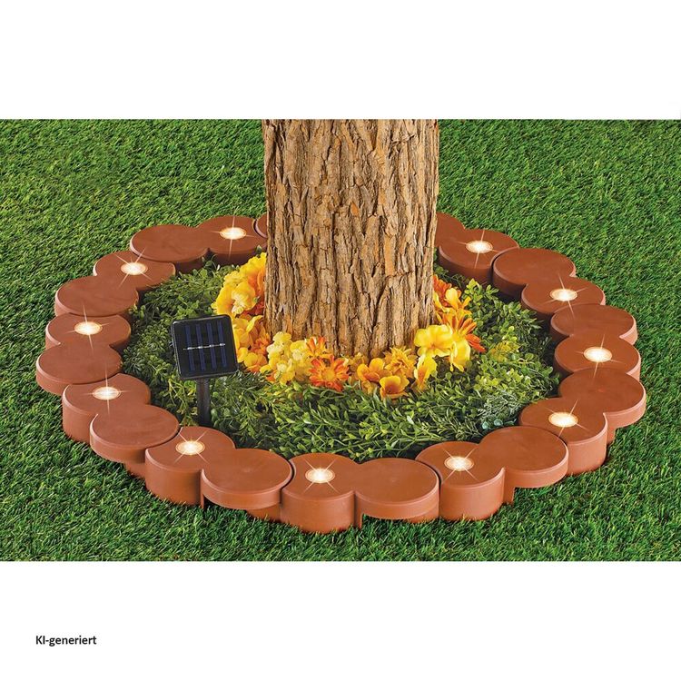 Produktbild: HTI-Living HTI-Living Beeteinfassung L&auml;nge 190 cm mit Solar-Lichterkette