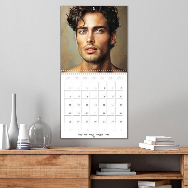 Produktbild: Men with irresistible charm (Wall Calendar 2026 12 &times; 12 Inch) CALVENDO 12 Month Wall Calendar