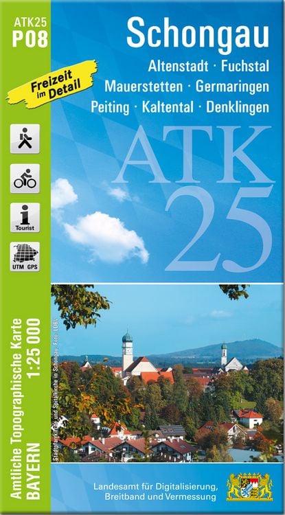 Produktbild: ATK25-P08 Schongau (Amtliche Topographische Karte 1:25000)