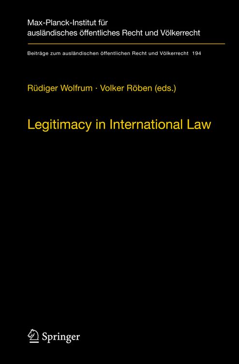 Produktbild: Legitimacy in International Law